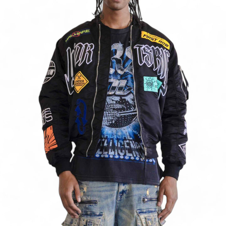 First Row Caution Multi Patches MA-1 Jacket