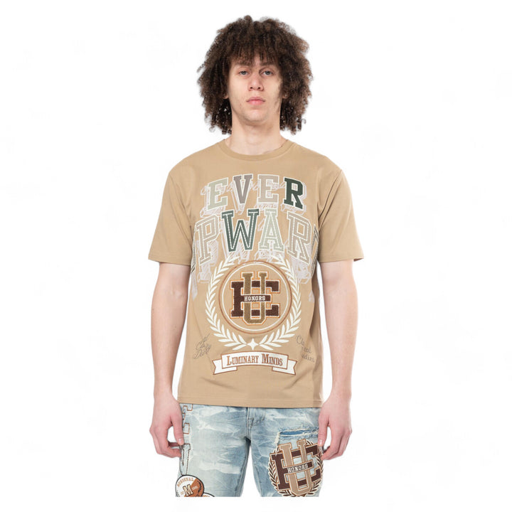 Smoke Rise Varsity Tee Dune Khaki