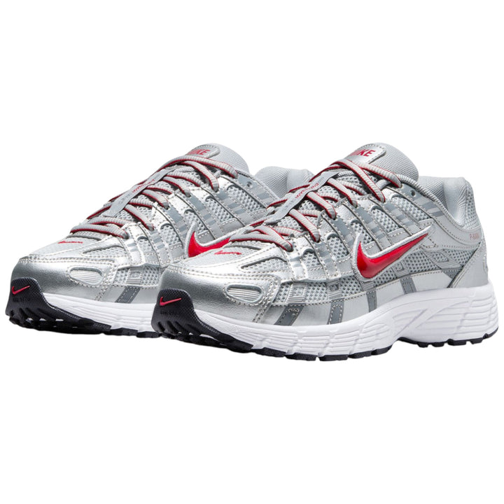 Nike P-6000 Metallic Silver Gym Red