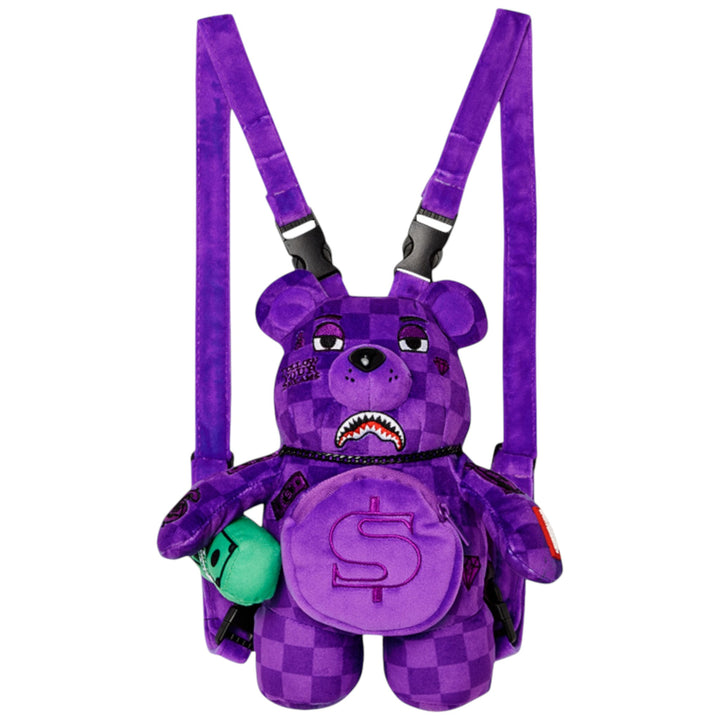 Sprayground Summer '25 PURPLE SHARK SHARKS IN PARIS MINI BEAR CUB