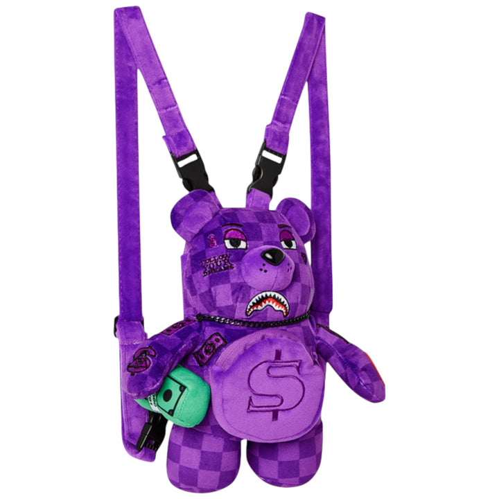 Sprayground Summer '25 PURPLE SHARK SHARKS IN PARIS MINI BEAR CUB