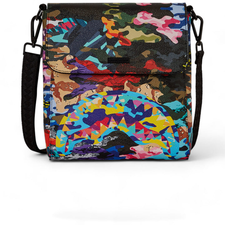 Sprayground Sliced And Diced Camo Messenger Bag