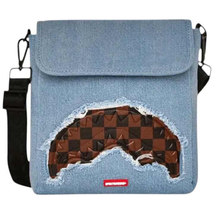 Sprayground Summer '25 DENIM SHARK MESSENGER SLING
