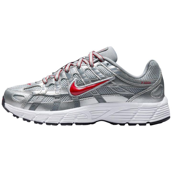 Nike P-6000 Metallic Silver Gym Red