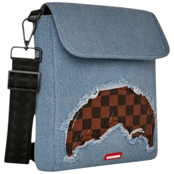Sprayground Summer '25 DENIM SHARK MESSENGER SLING