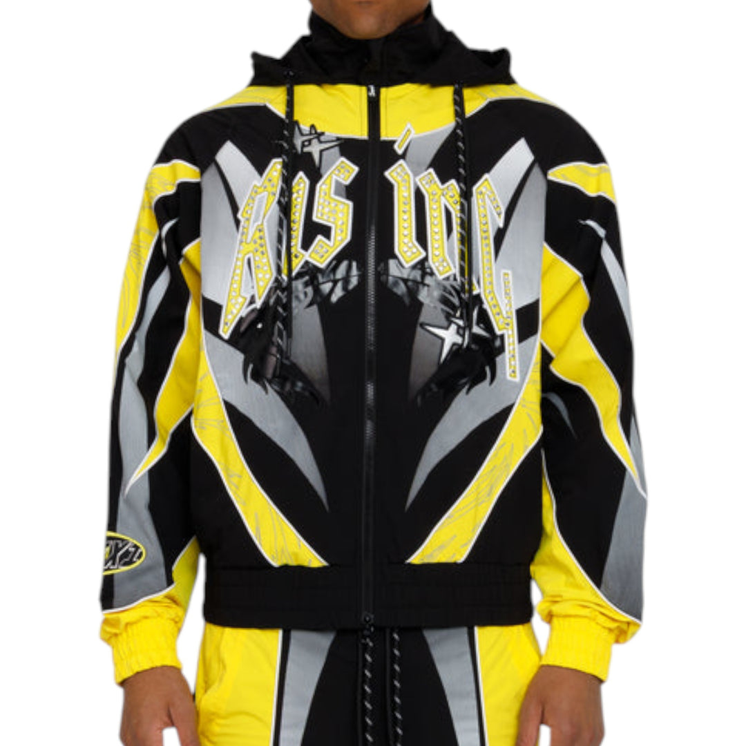 Smoke Rise Rising Colorblock Windbreaker Jacket Cyber Yellow