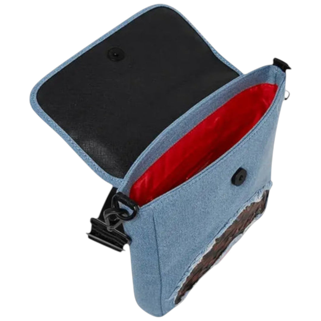 Sprayground Summer '25 DENIM SHARK MESSENGER SLING