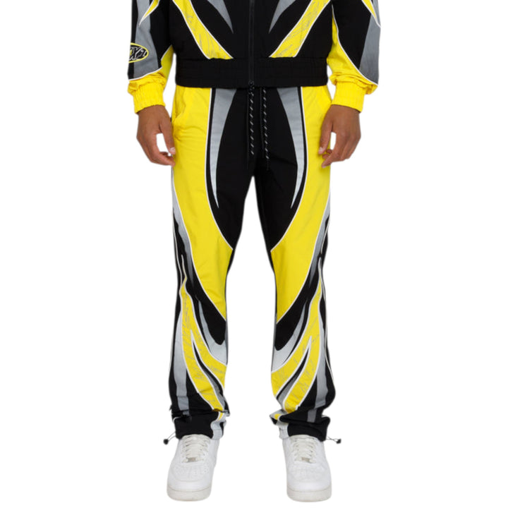 Smoke Rise Rising Colorblock Windbreaker Pants Cyber Yellow