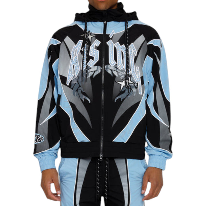 Smoke Rise Rising Colorblock Windbreaker Jacket Blue Bell