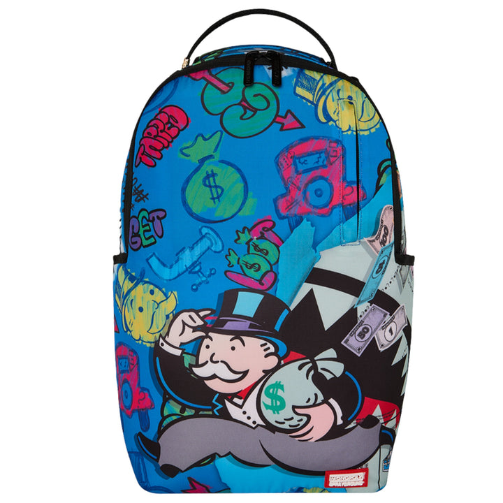 Sprayground MONOPOLY BLUE TEAR THROUGH DLXSR BACKPACK