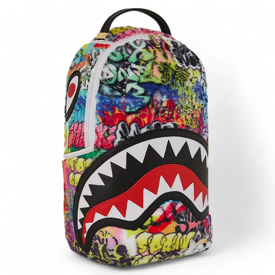 Sprayground Graffiti Faux Fur  Backbag