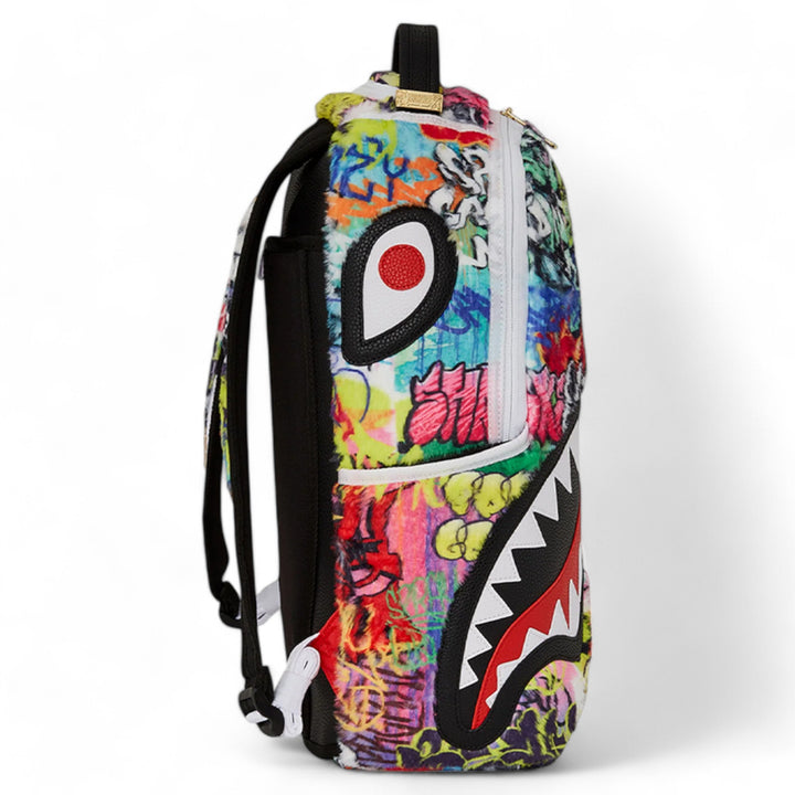 Sprayground Graffiti Faux Fur  Backbag