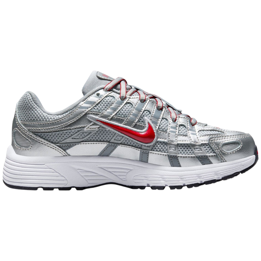 Nike P-6000 Metallic Silver Gym Red
