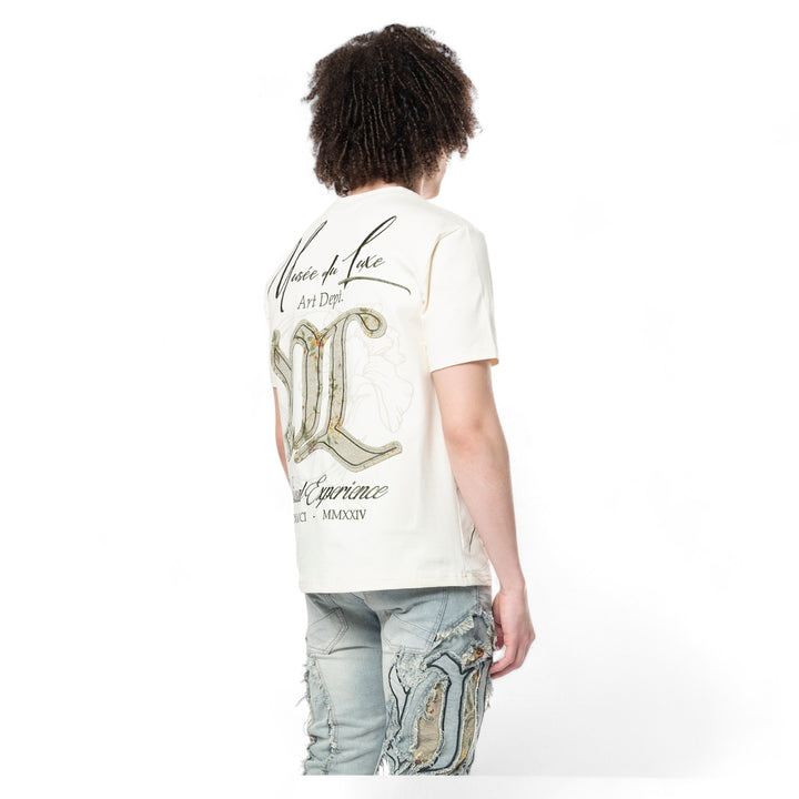 Smoke Rise Tapestry Patch Tee Ecru