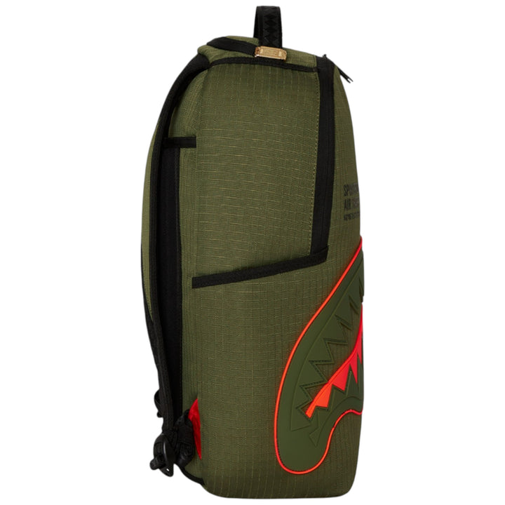 Sprayground Summer '25 NYLON SHARK CENTRAL ARMY DLX-RIPSTOP BACKPACK