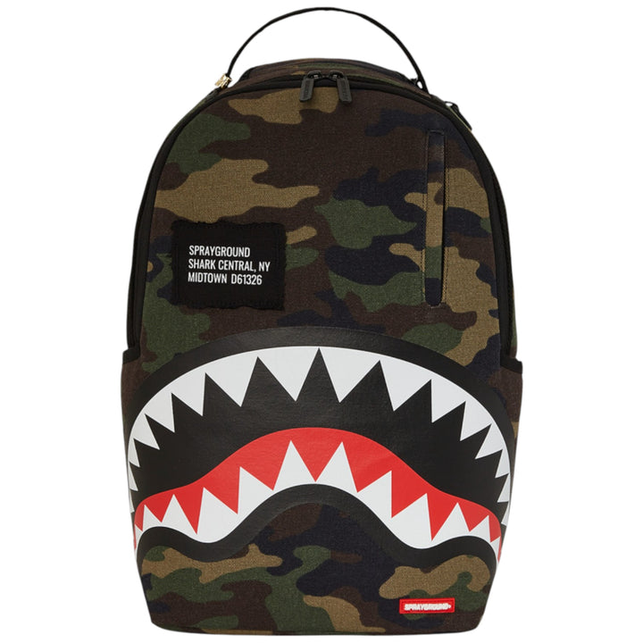 Sprayground Summer '25 SHARK CENTRAL CAMO DLXS BACKPACK