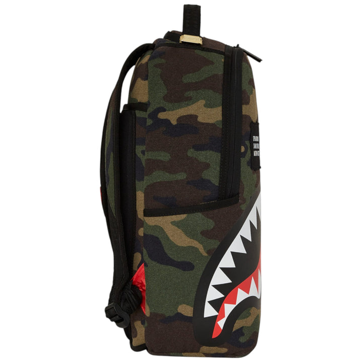 Sprayground Summer '25 SHARK CENTRAL CAMO DLXS BACKPACK