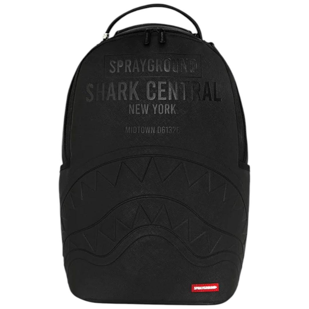 Sprayground SHARK CENTRAL EMBOSSED BLACK DLXSV BACKPACK