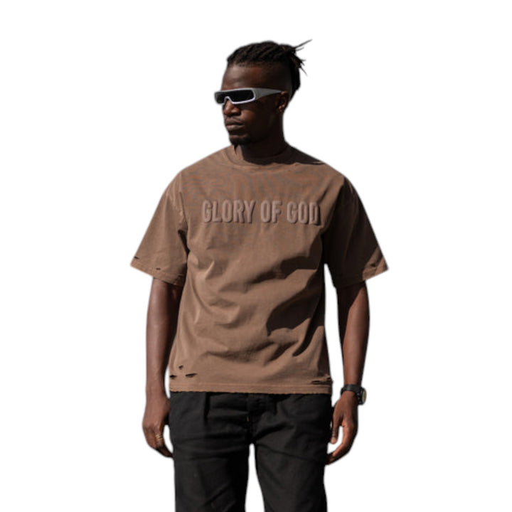 Glory Of God Logo Tee Brown