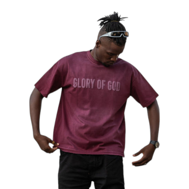 Glory Of God Logo Tee Burgundy