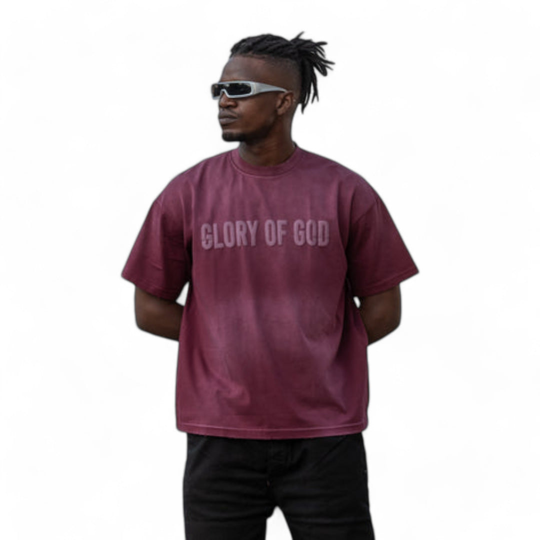 Glory Of God Logo Tee Burgundy