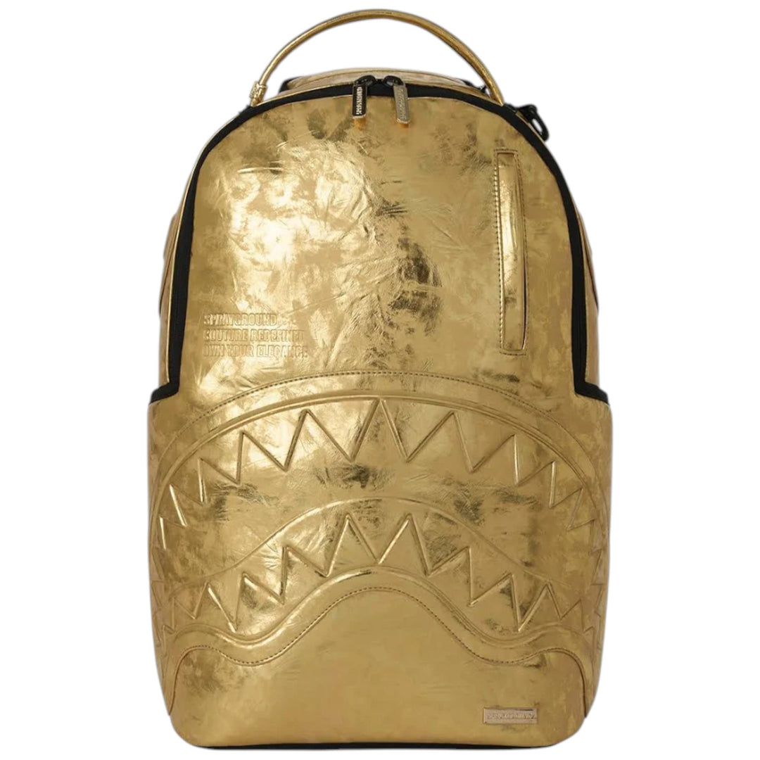 Sprayground SHARK CENTRAL GOLD LETTERING DLX BACKPACK