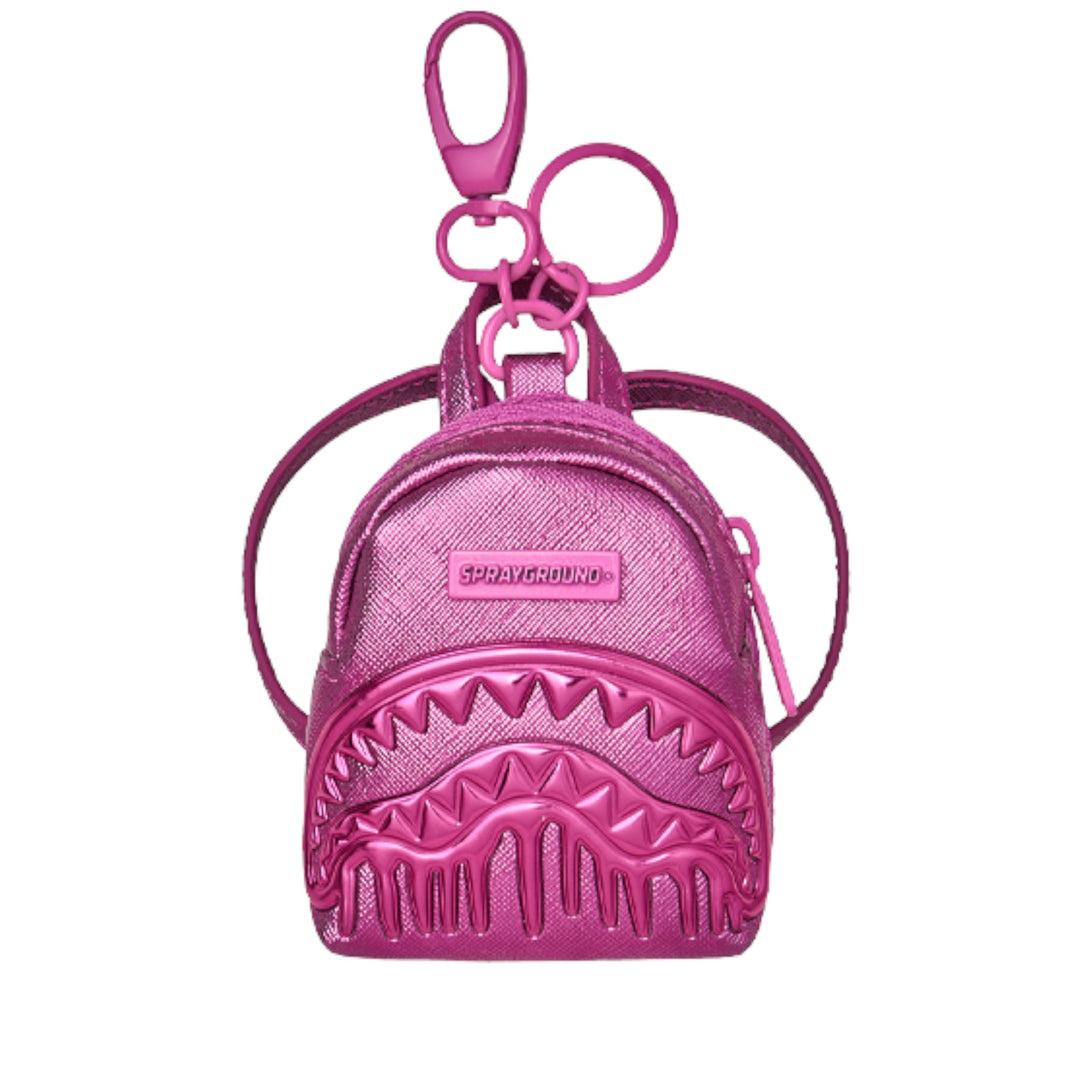 Sprayground METALLIC PINK METALLIC DRIP BACKPACK KEYCHAIN