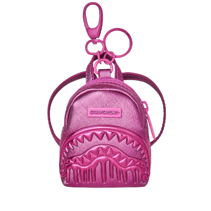 Sprayground METALLIC PINK METALLIC DRIP BACKPACK KEYCHAIN