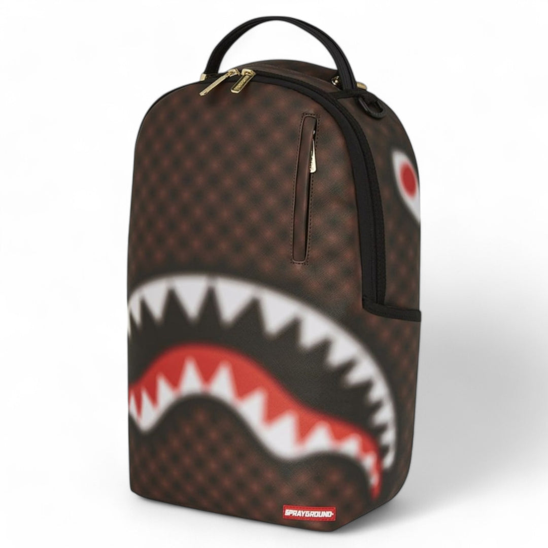 sprayground sharks in paris blur effect backpack