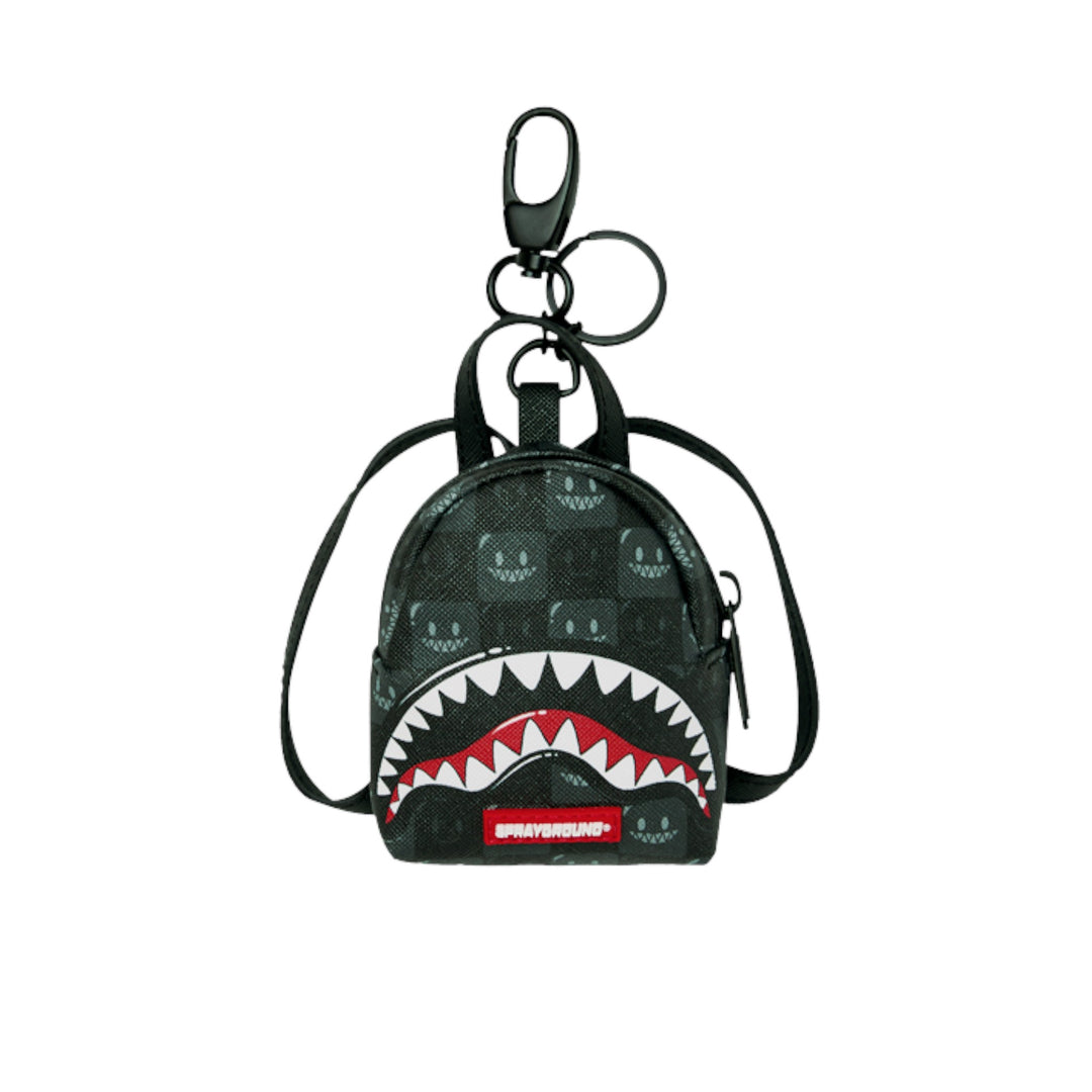 Sprayground SHARKS IN PARIS WTF BUBBLY BLACK CHECK KEYCHAIN
