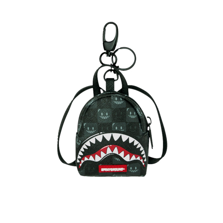 Sprayground SHARKS IN PARIS WTF BUBBLY BLACK CHECK KEYCHAIN