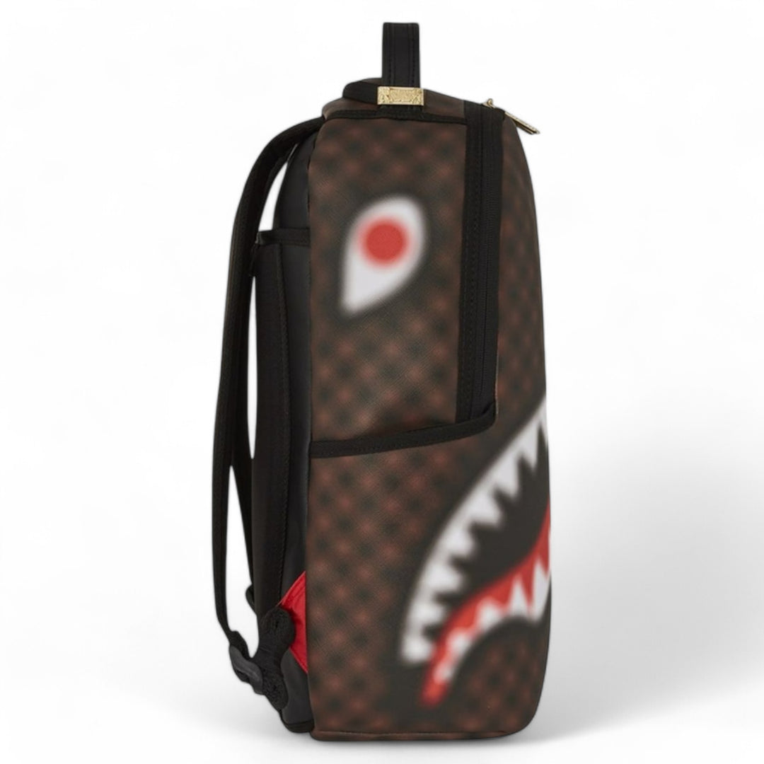 sprayground sharks in paris blur effect backpack