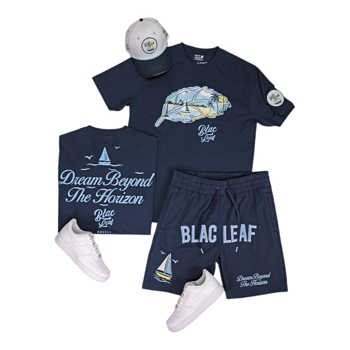 Blac Leaf Beyond The Horizon Shirt Navy , Dream Beyond Shorts Navy (Sneaker & Hat not included)  Outfit Combo