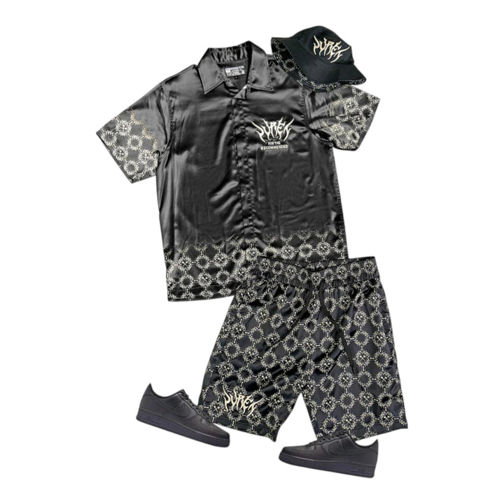 Juren Friso Reversible Bucket Hat , Friso Button Up Frost , Friso AOP Knit Shorts (Sneaker not Included)   Outfit Combo