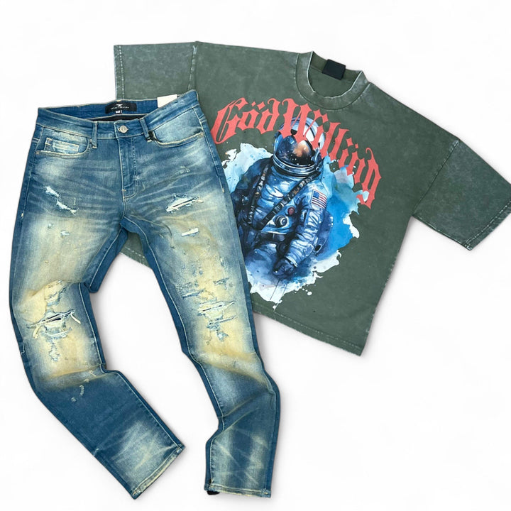 Crop Motivation Shirt, Jordan Craig Vintage Wash Sean Jean Sunrise  Outfit Combo