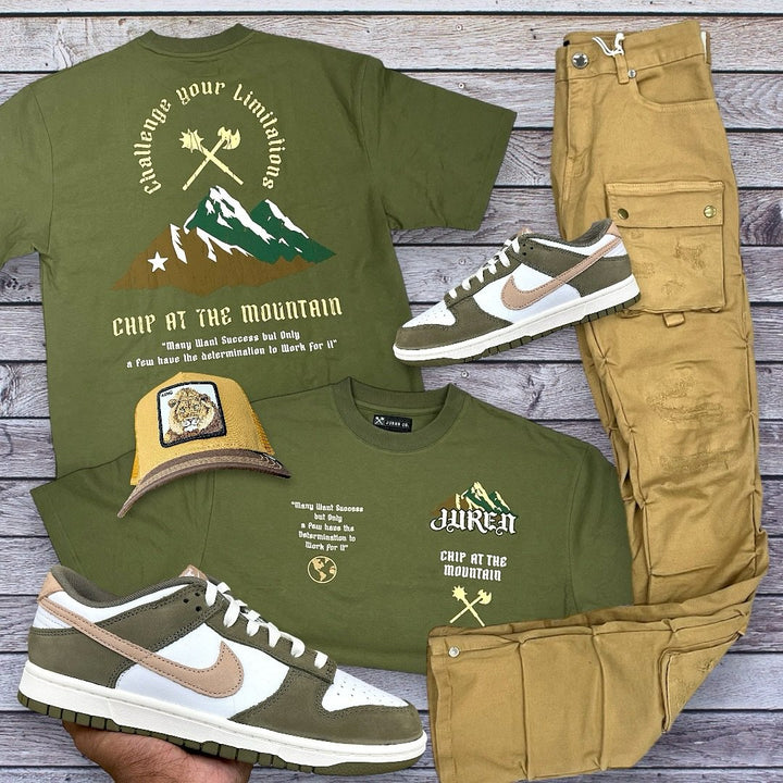 Juren Chip At The Mountain Tee Vintage Olive Combo