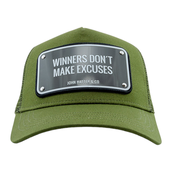 John Hatter & CO Winners Don´t Make Excuses Hat Olive