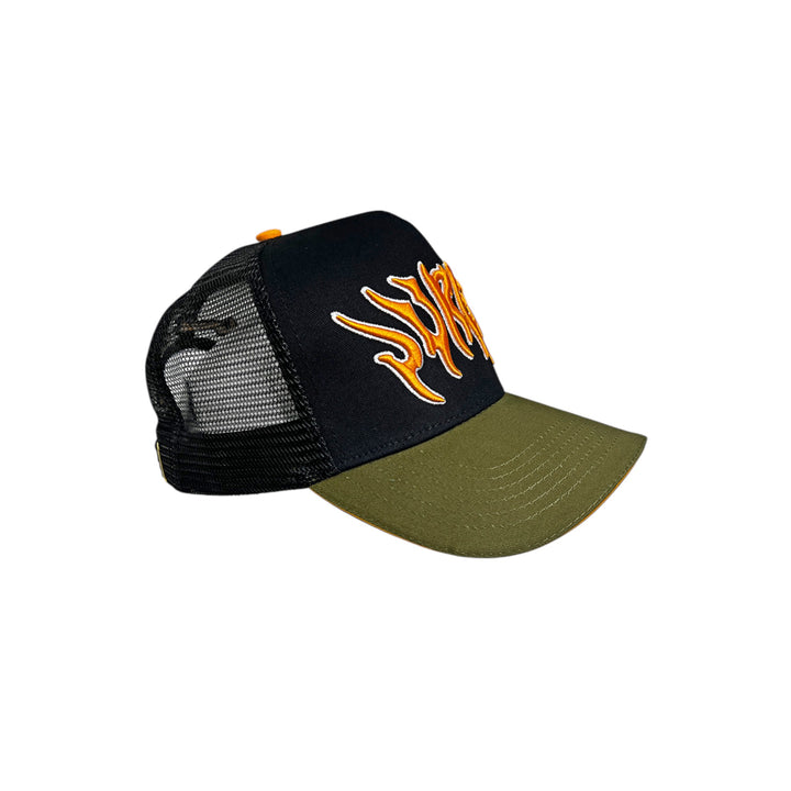 Juren Wolfpack Club Trucker Hat Black Olive