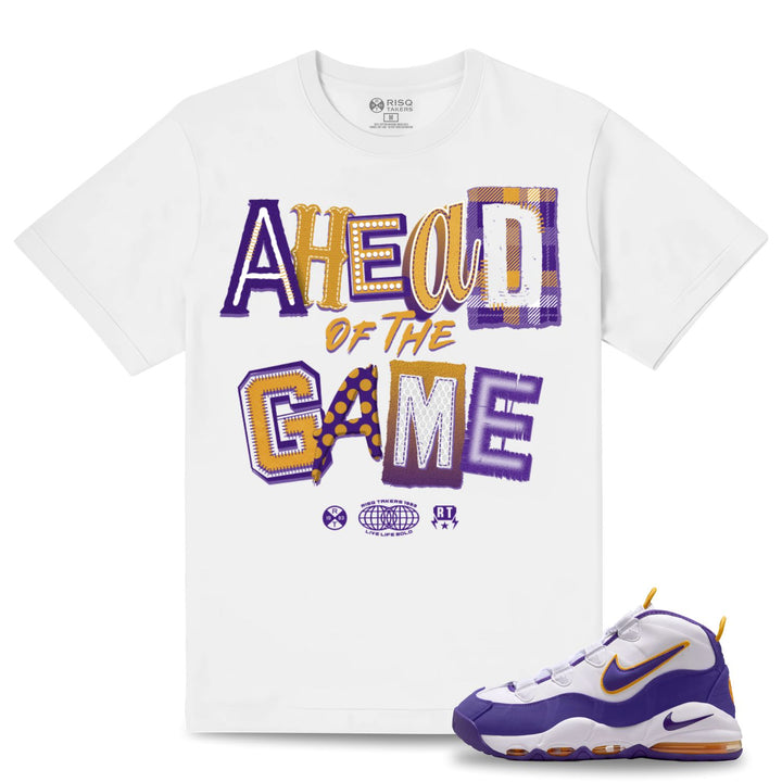 Risq Takers Ahead Of The Game Tee White Yellow Purple Combo
