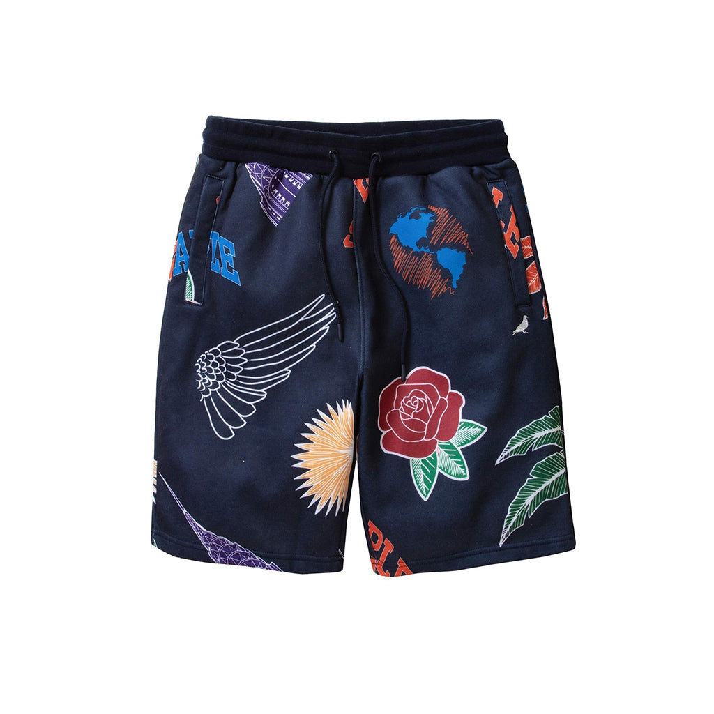 STAPLE Graphic Shorts – Purple Carpet Miami