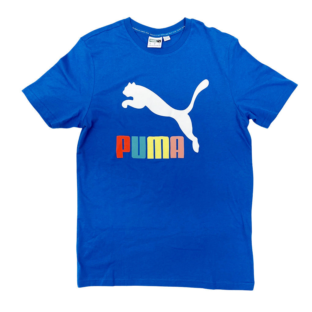Puma Classics Logo Interest Tee Blue