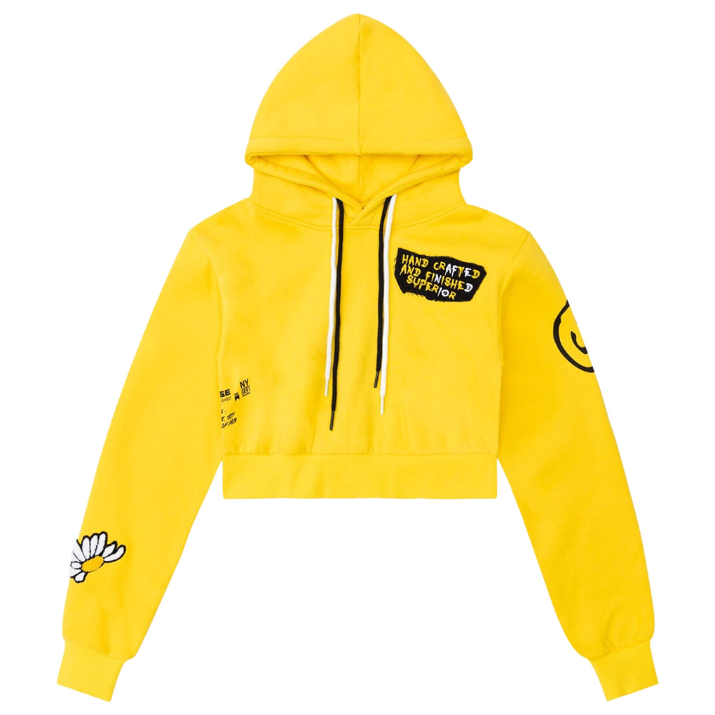 Smoke Rise Patched Hoodie Yellow (WMNS)