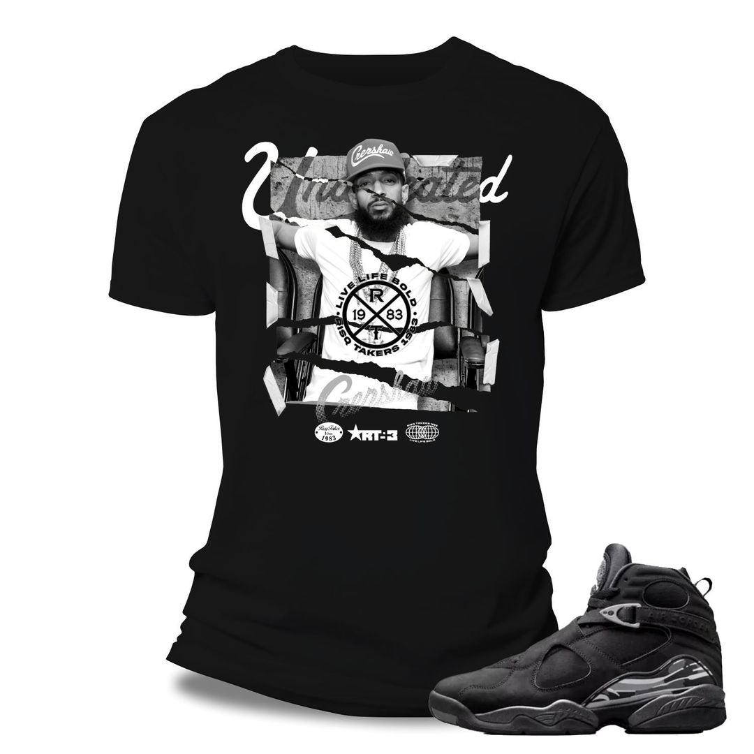 Risq Takers Nipsey Undefeated Black Shirt