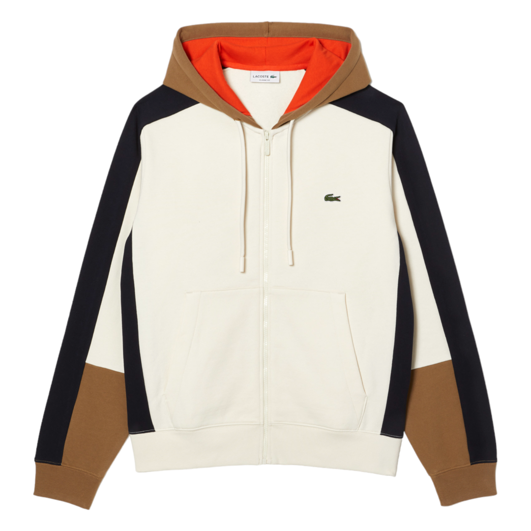 Lacoste Colorblock Hoodie Natural