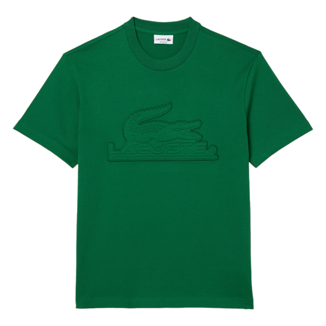 LACOSTE Relaxed Fit Quilted Badge Jersey T-Shirt