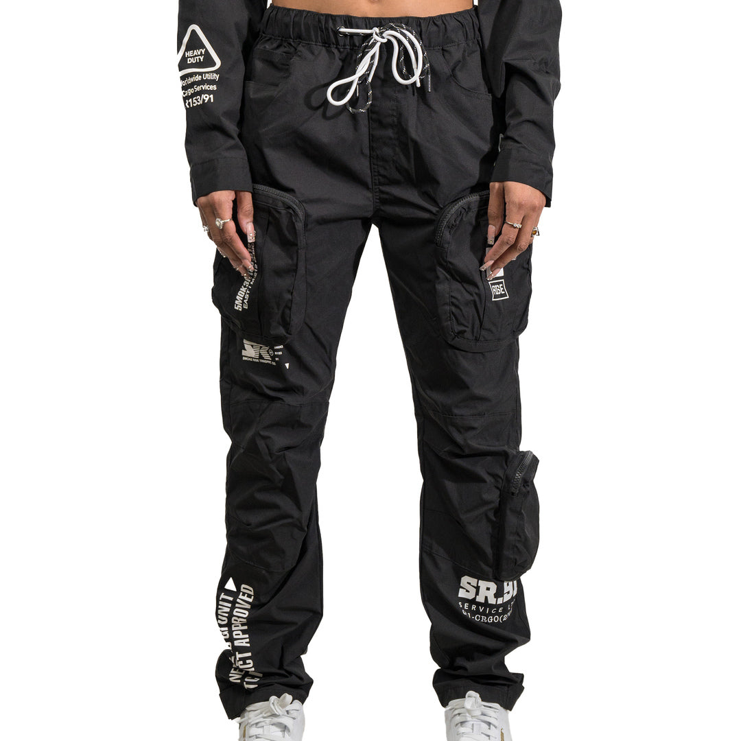 Smoke Rise Red Utility Cargo Stack Pants – Purple Carpet Miami