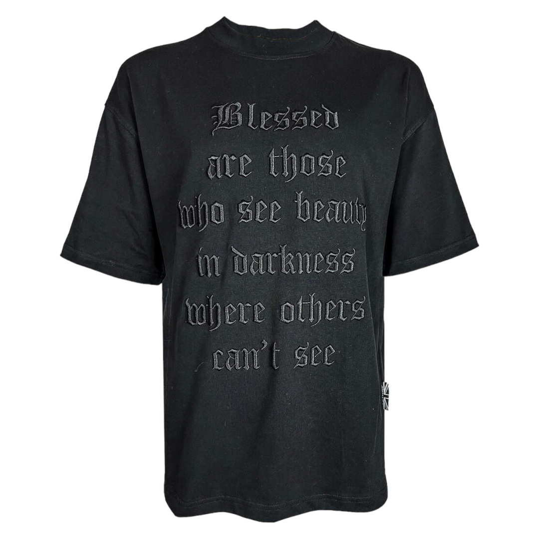 Blessed Embossed Blessed T-Shirt Black