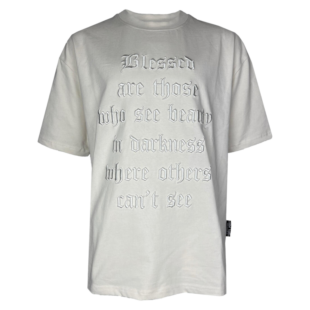 Blessed Embossed Blessed T-Shirt Stone