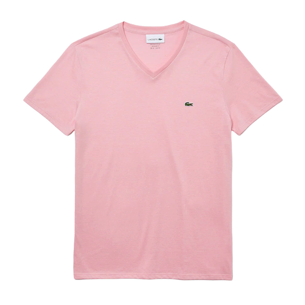 Lacoste Solid Color V-Neck Pink
