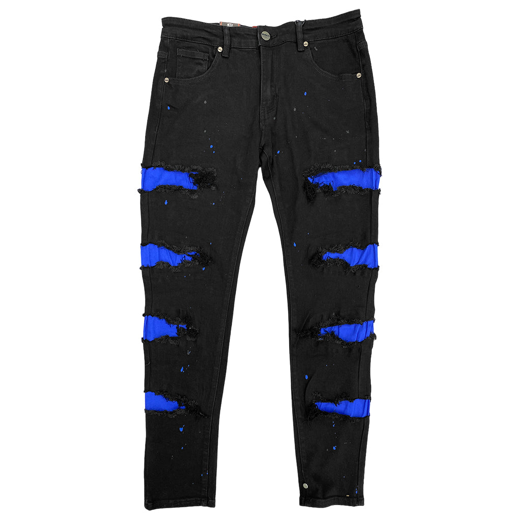 DenimiCity Zombie Ripped Jean Blue